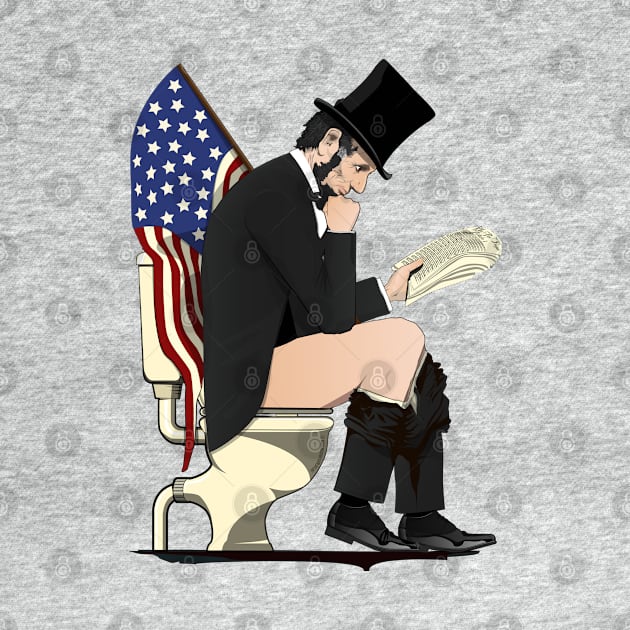 Abraham Lincoln on the Toilet by InTheWashroom